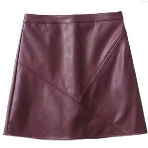 Faux leather skirt
